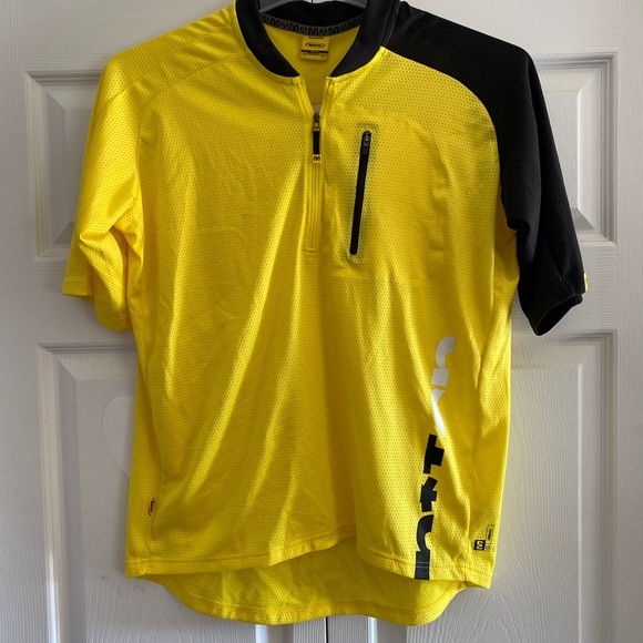 Men's Mavic Notch MTB Yellow and Black jersey S/M - Picture 1 of 6